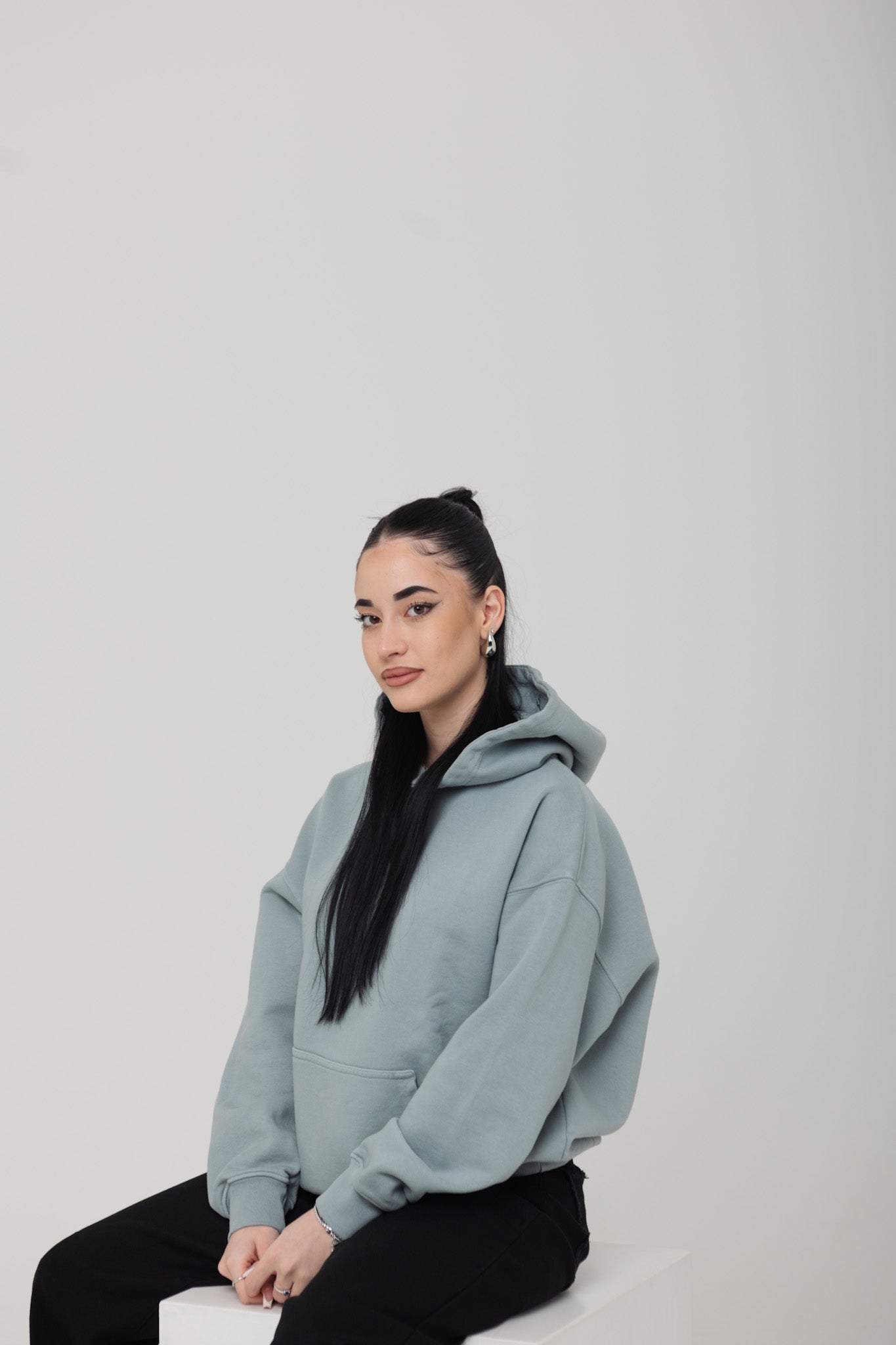 INFATUATION Neutral Grey Hoodie - Temporary Illusion