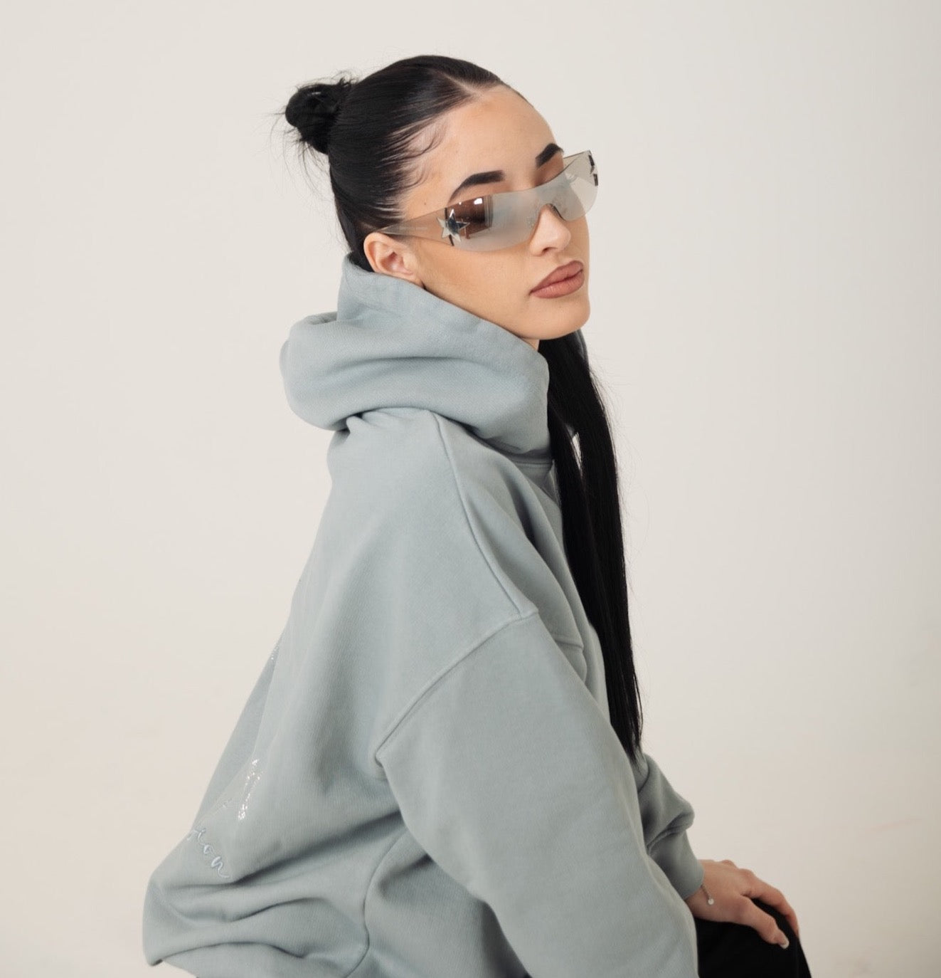 INFATUATION Neutral Grey Hoodie - Temporary Illusion