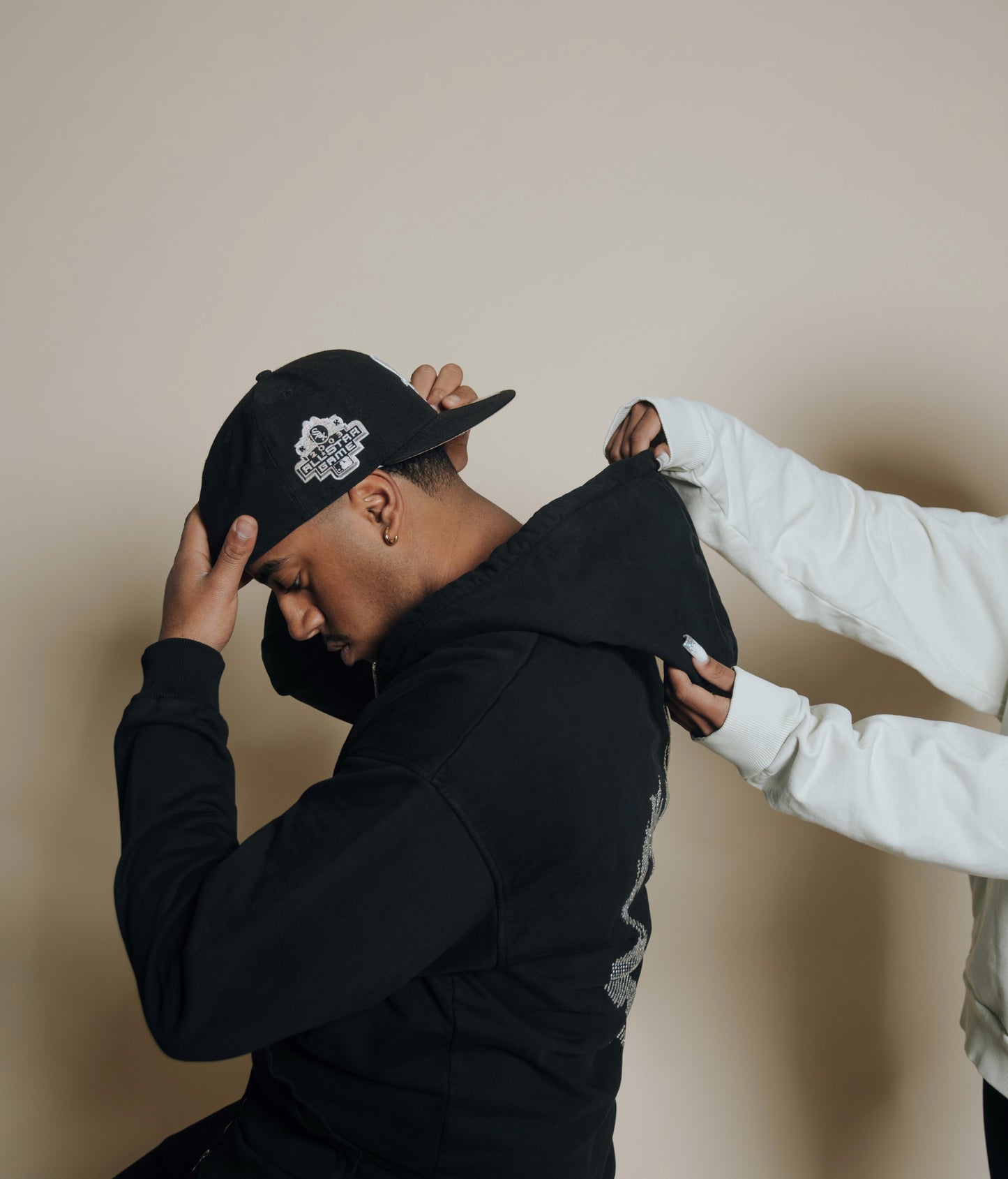 INFATUATION Flaming Zip Hoodie - Black