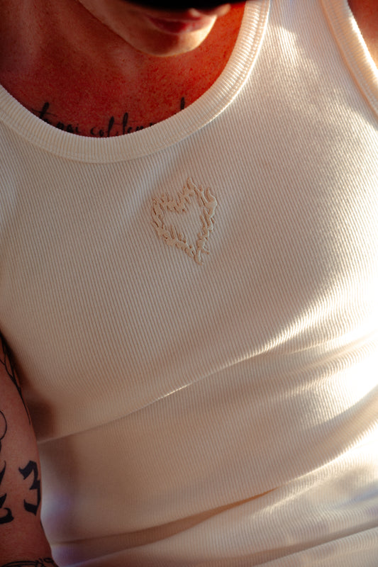 INFATUATION Flaming Tank-Top – White