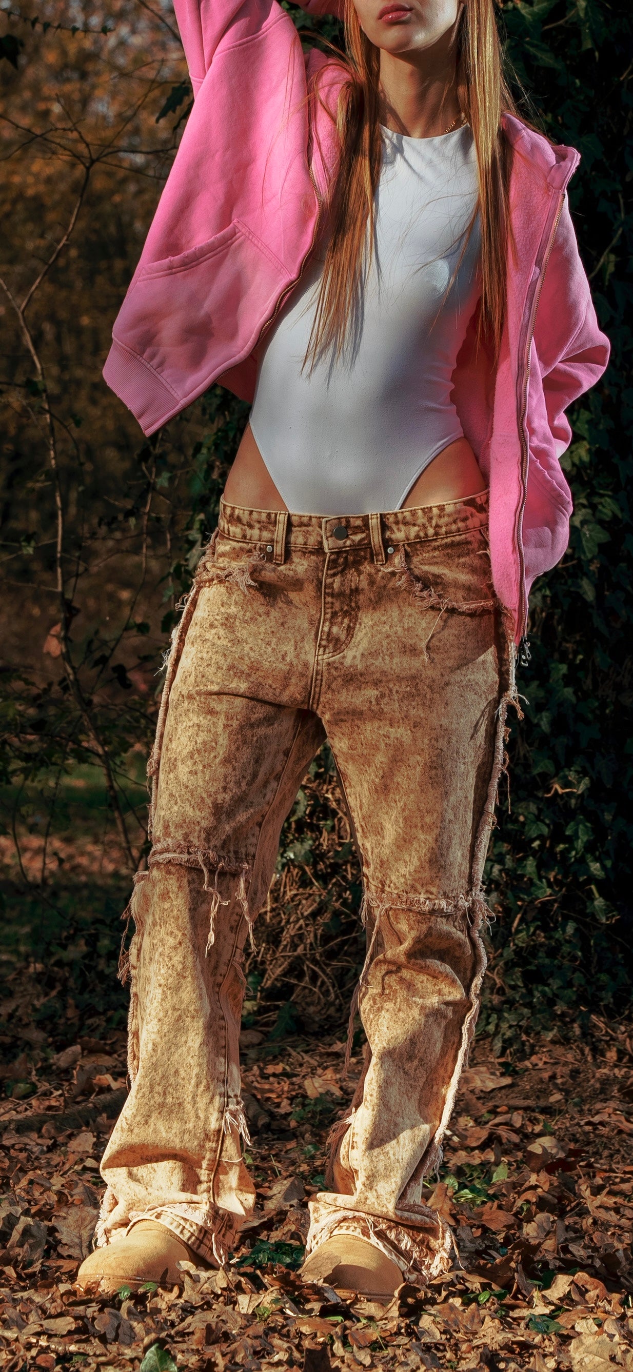INFATUATION Destroyed Jeans - Brown