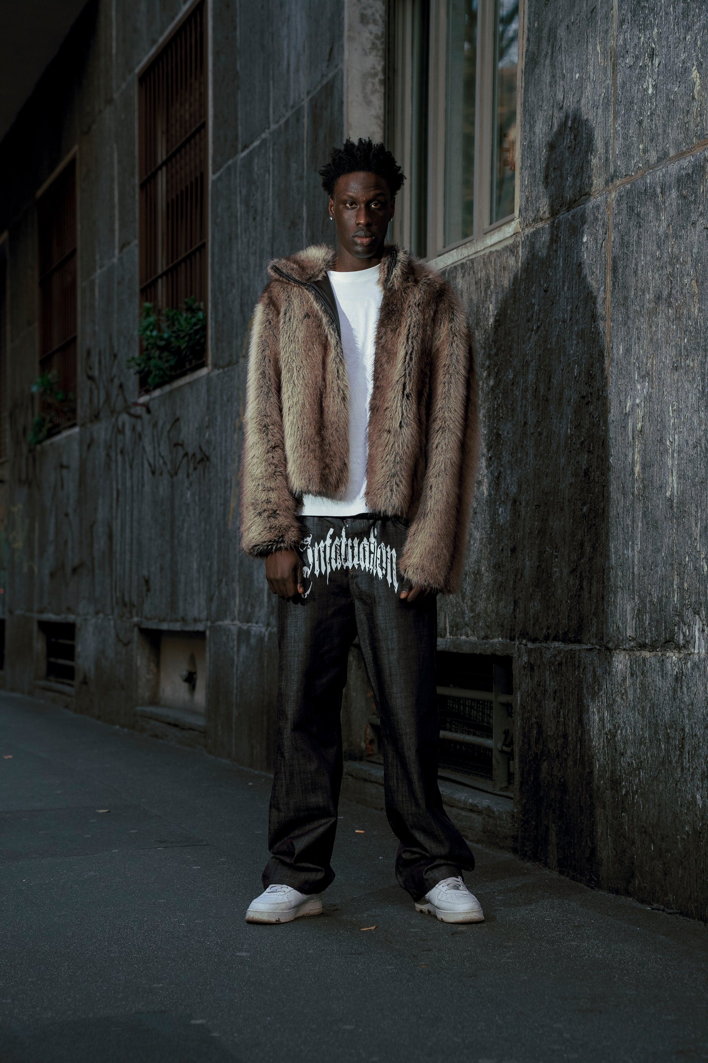 INFATUATION Raw Denim Logo - Blue