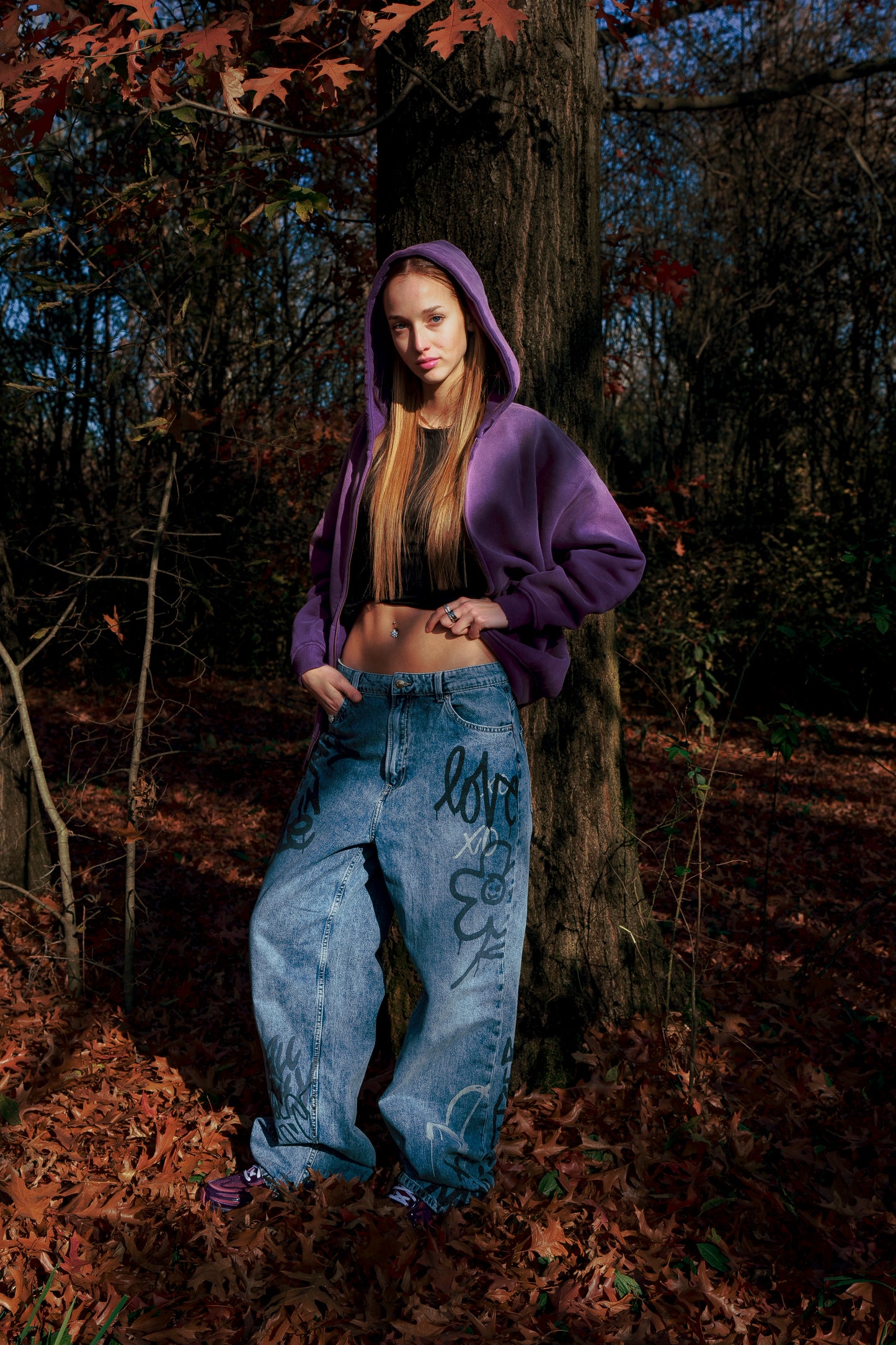 INFATUATION " Jaipur Sky " Zip Hoodie