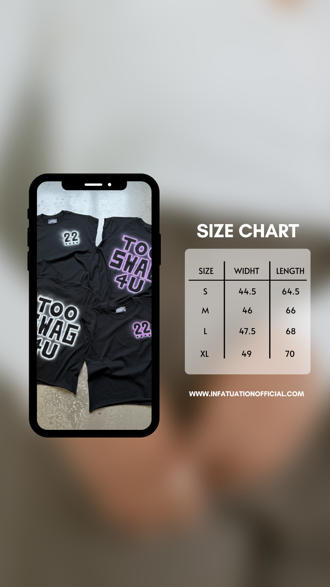 INFATUATION " Too Swag " Airbrush Tee - B/W