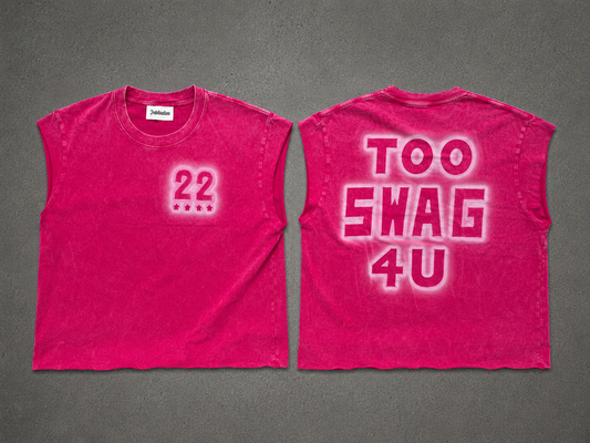 INFATUATION " Too Swag " Airbrush Tee - Faded Pink
