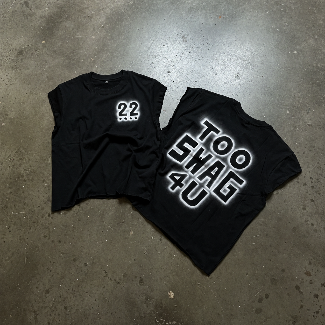 INFATUATION " Too Swag " Airbrush Tee - B/W