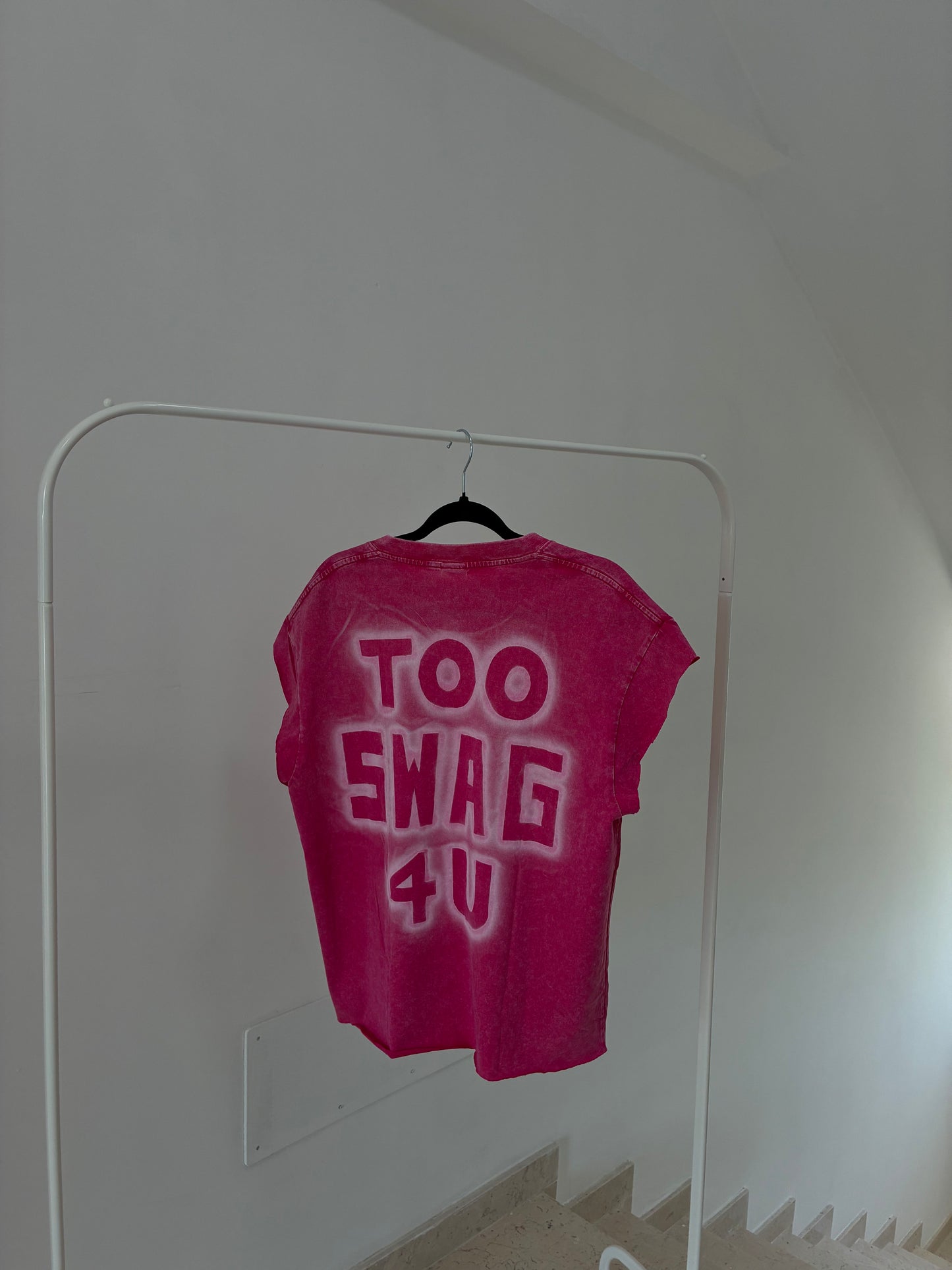 INFATUATION " Too Swag " Airbrush Tee - Faded Pink