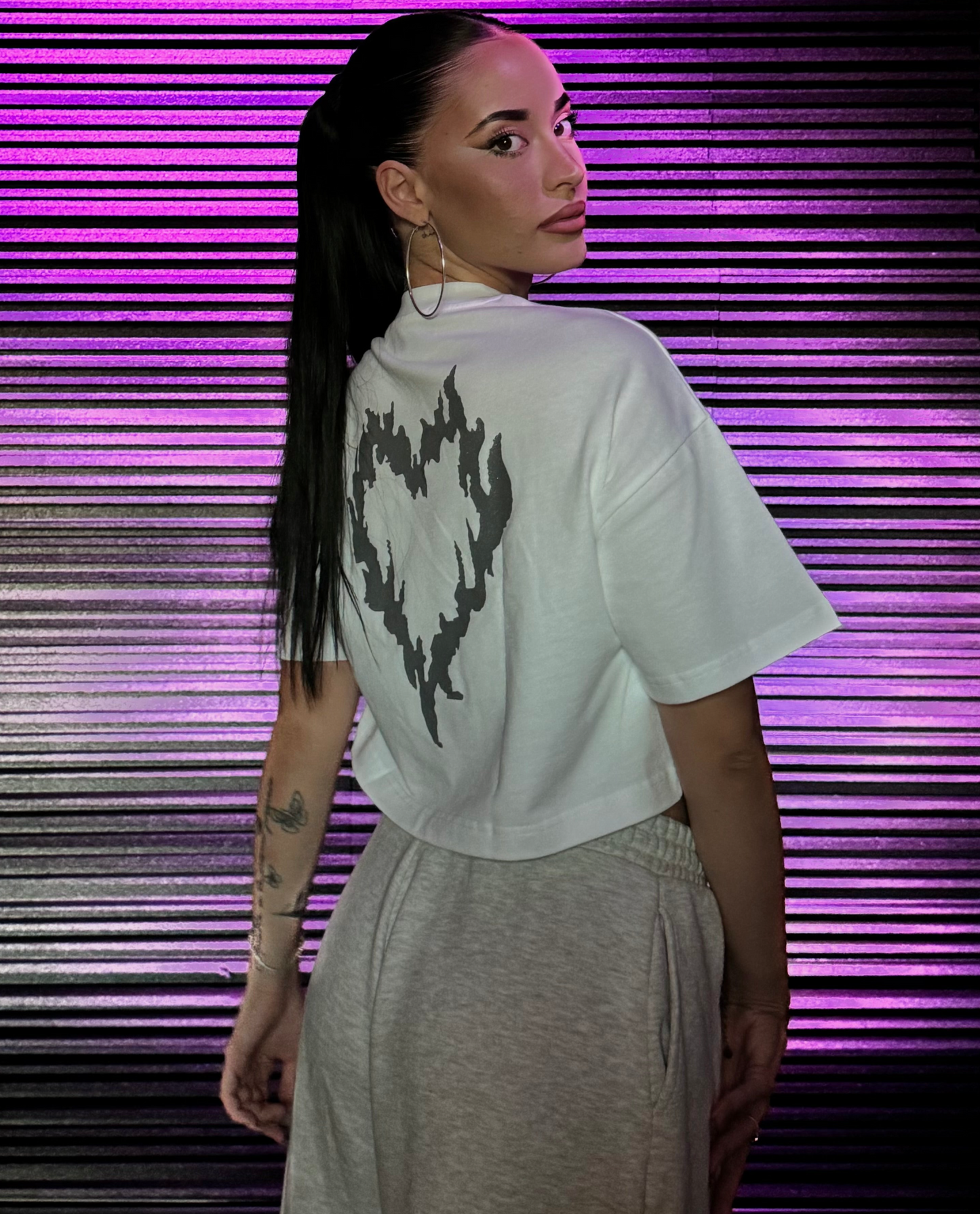 INFATUATION Flaming Tee - Crop