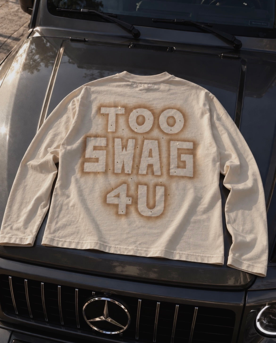 INFATUATION " Too Swag " Airbrush + Swarovski LS