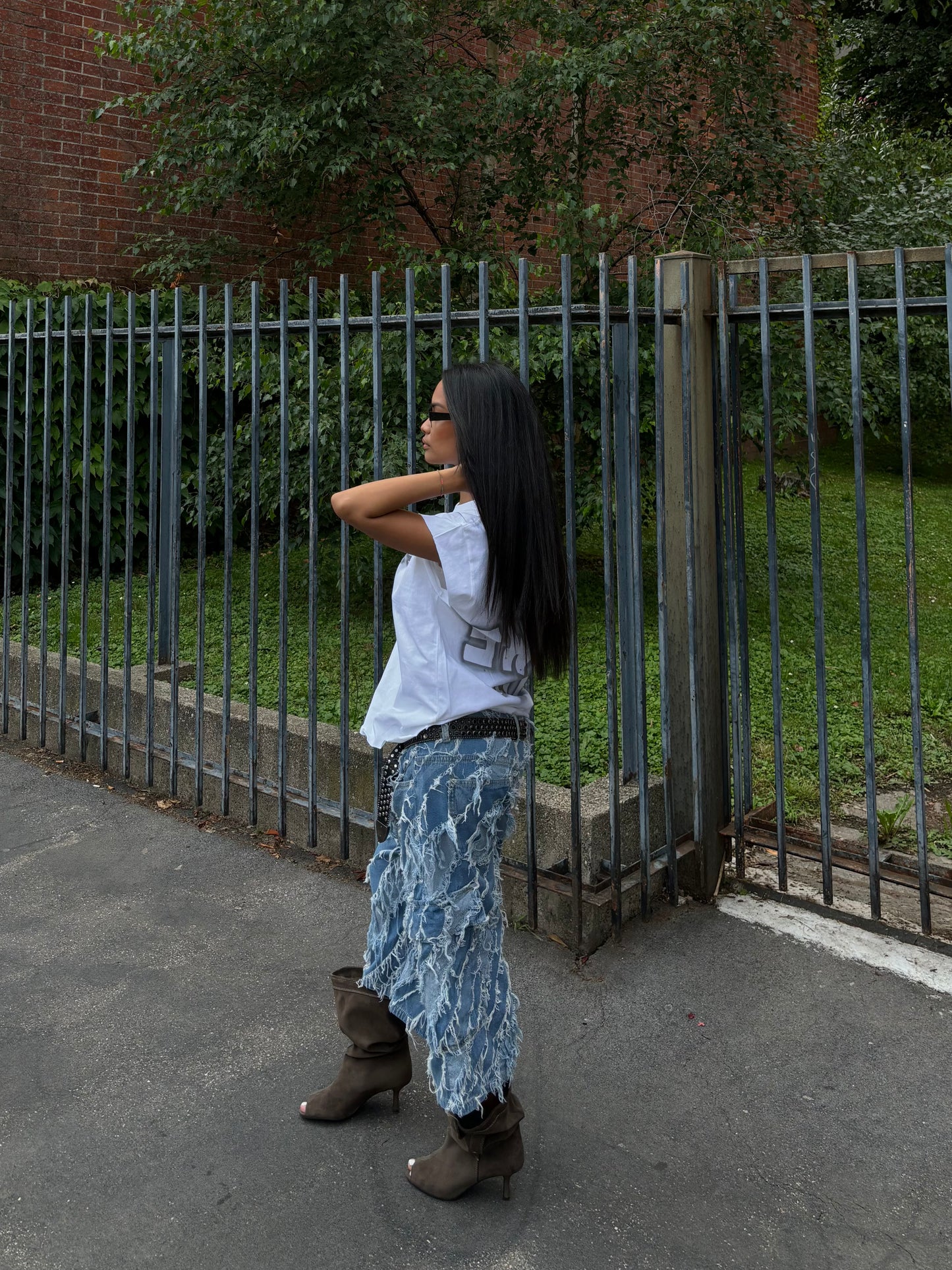 INFATUATION Destroyed Jorts - Blue