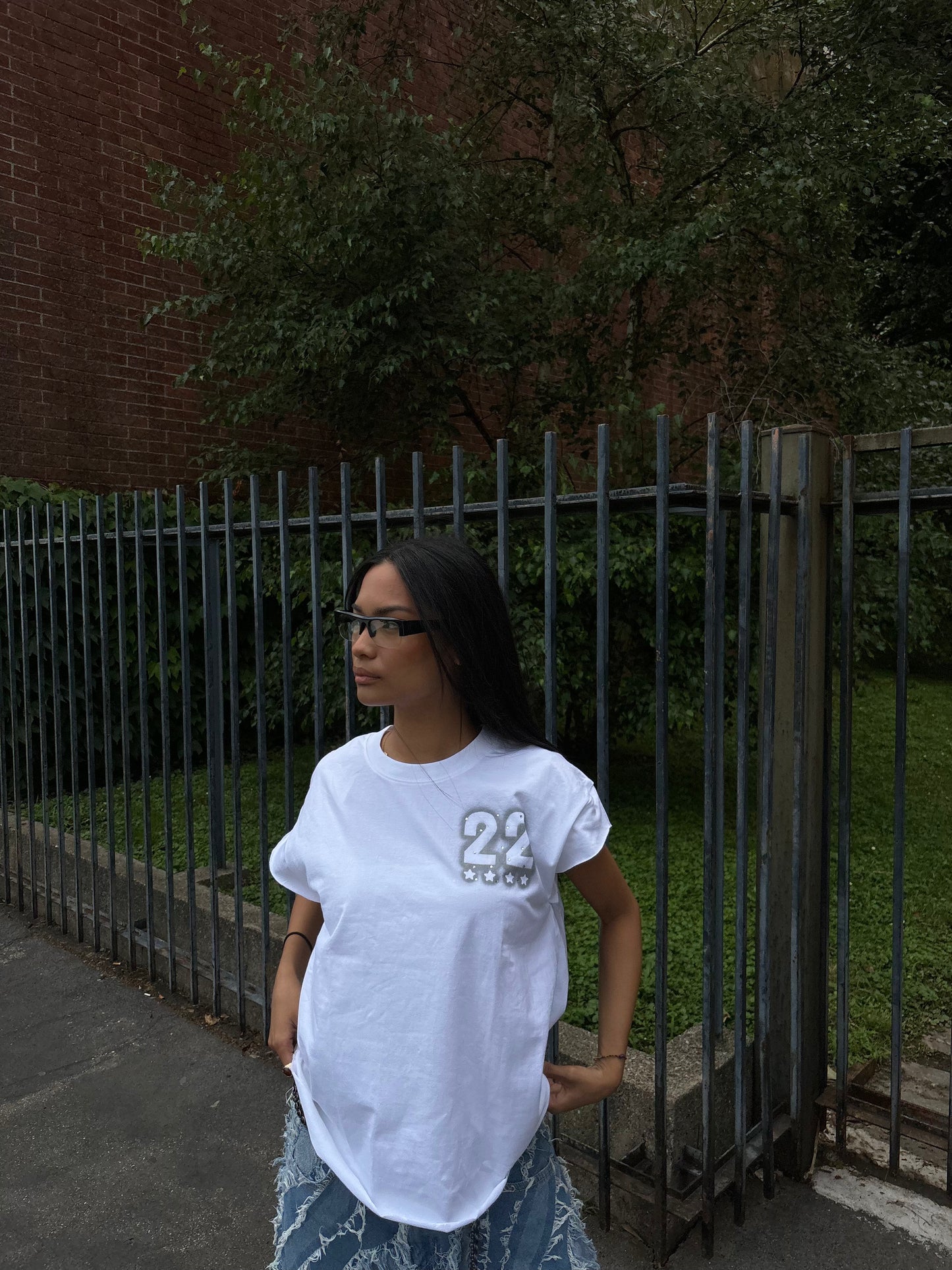 INFATUATION " Too Swag " Airbrush + Swarovski Tee - W/S
