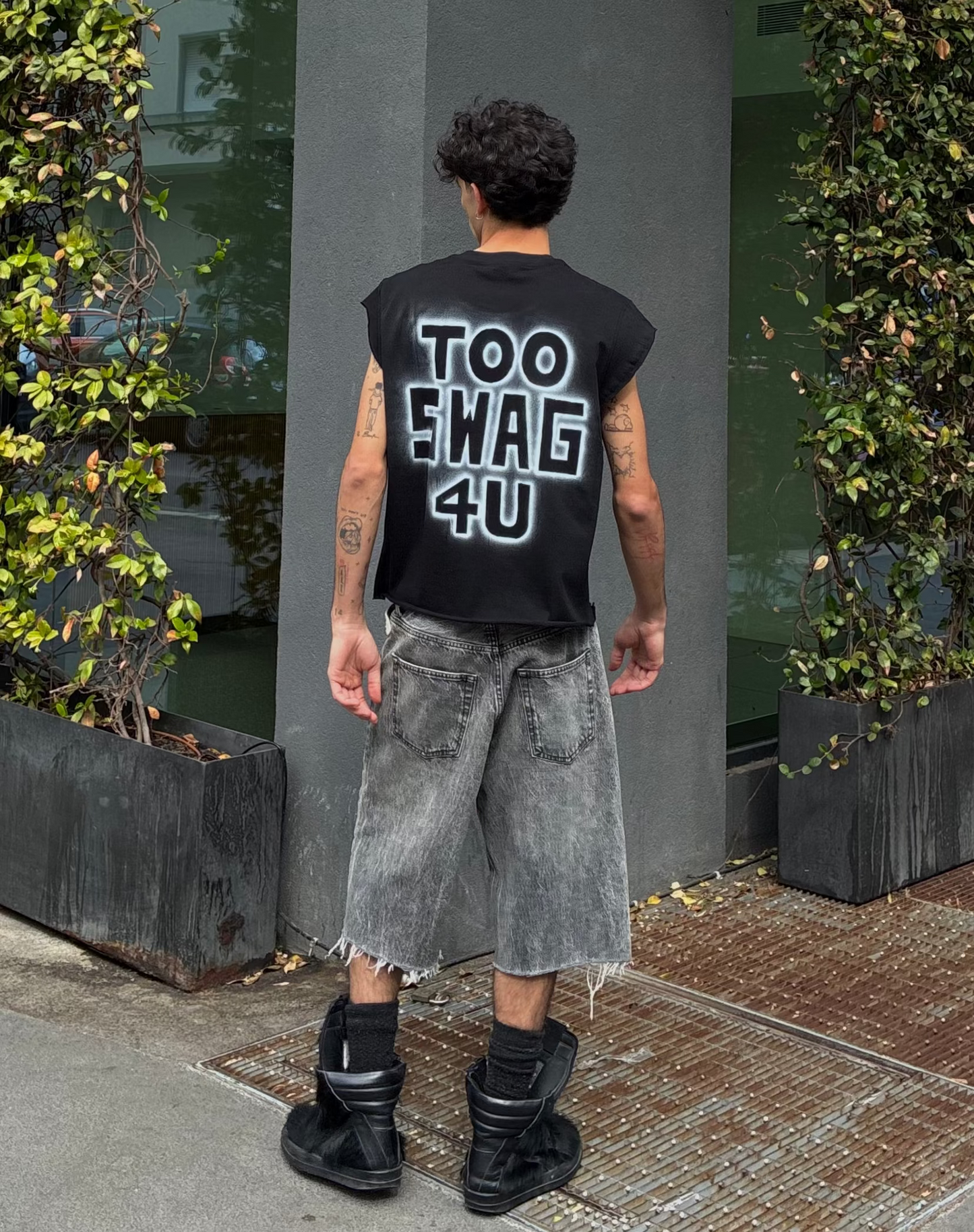 INFATUATION " Too Swag " Airbrush Tee - B/W