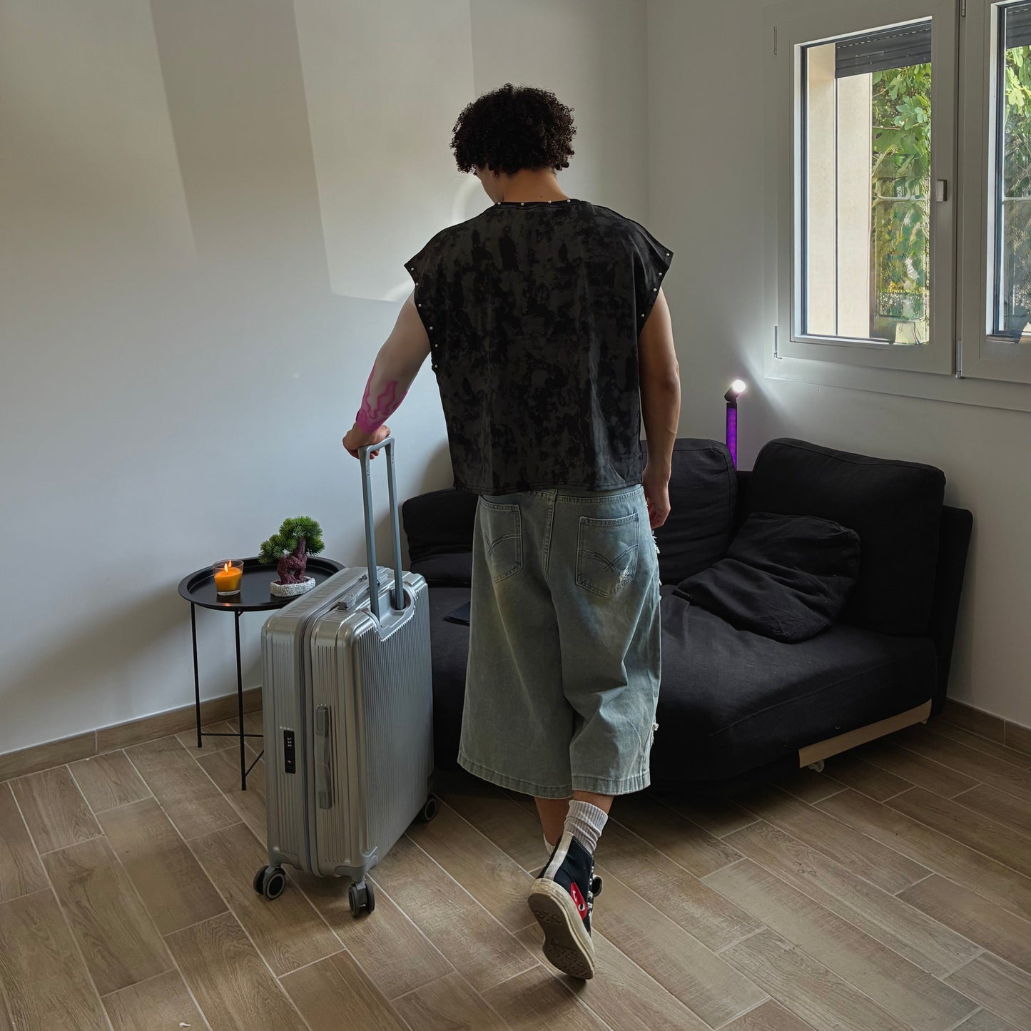 INFATUATION Broken Denim Jorts - Blue