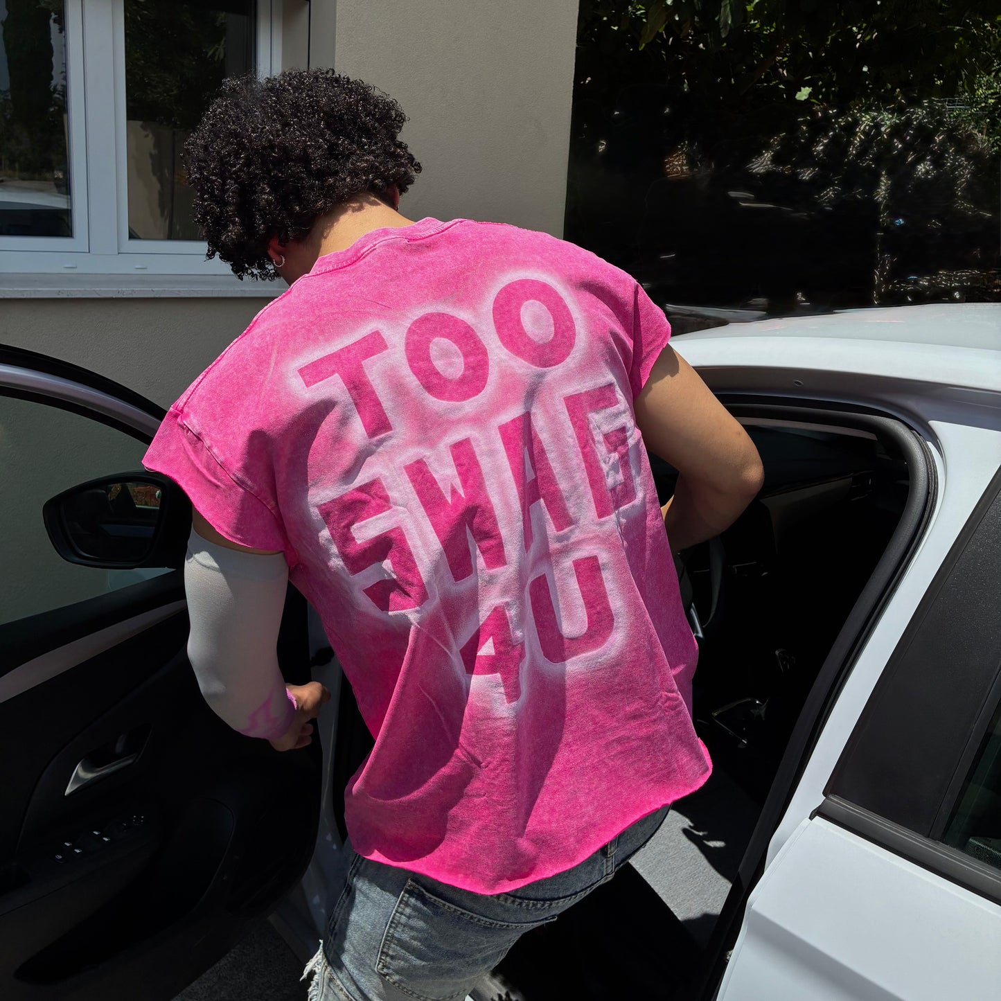 INFATUATION " Too Swag " Airbrush Tee - Faded Pink